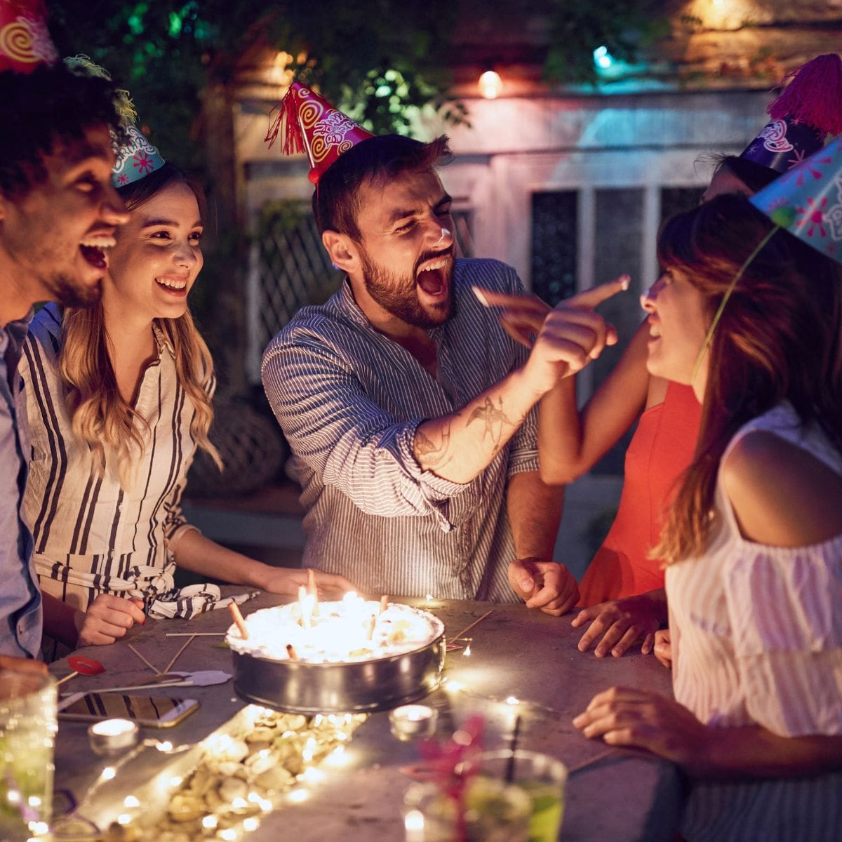 Joyful celebration in a birthday party