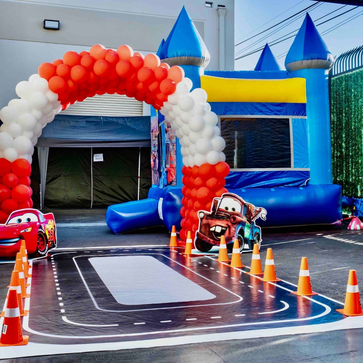 Outdoor kids birthday party setup in LIDO